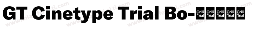 GT Cinetype Trial Bo字体转换